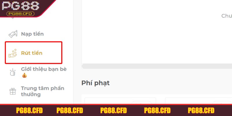 Giao diện rút tiền PG88 đơn giản, phù hợp với mọi đối tượng người chơi